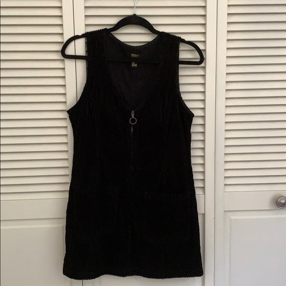 Black overall dress